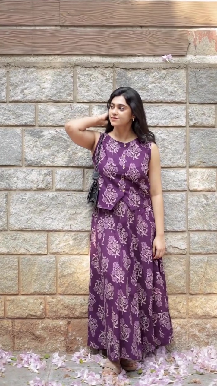 Women’s Floral Printed Co-Ord Set Dress | Stylish Sleeveless Top & Skirt Outfit for Women