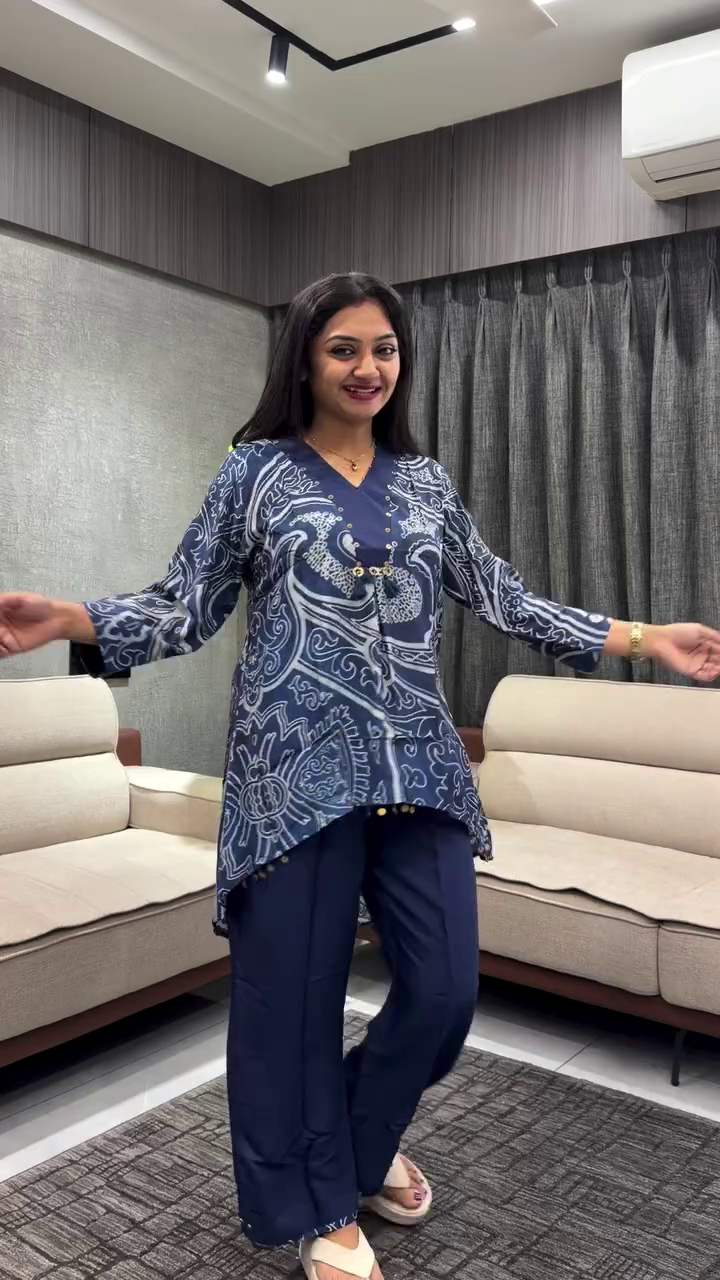 ❤️ Stylish Printed Co-Ord Set for Women | Trendy Ethnic Top & Palazzo Pant Set ❤️