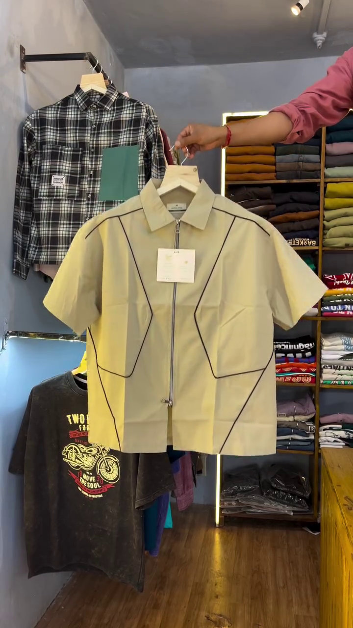 🖤 Men’s Premium Korean Style Zip Casual Shirt 🖤