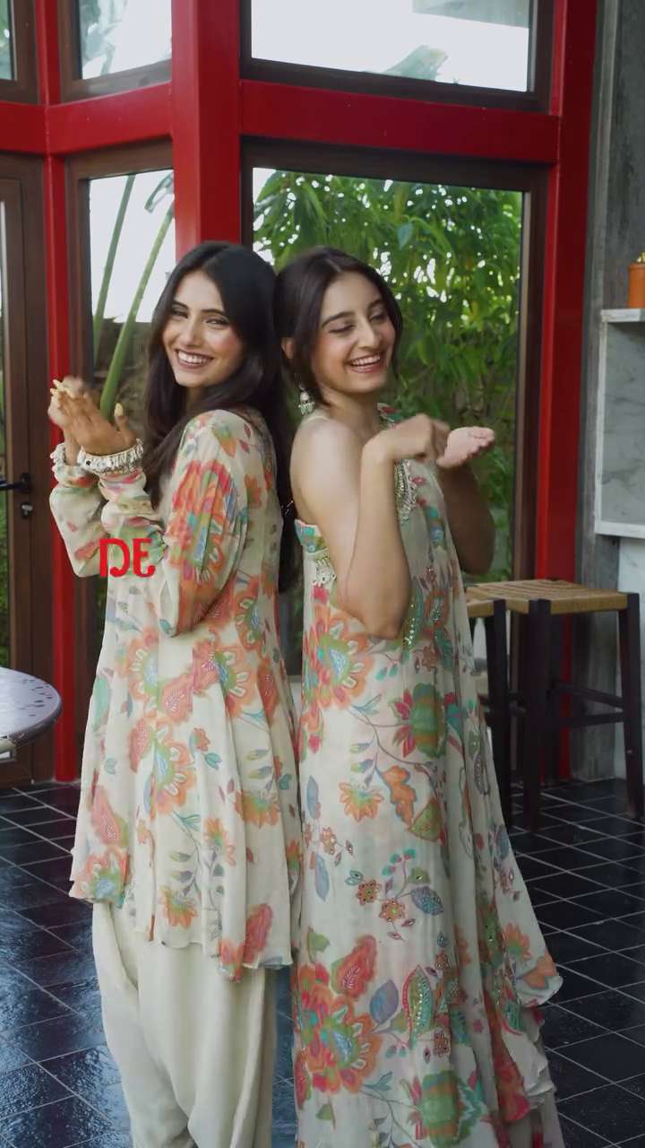 Women’s Floral Printed Ethnic Kurta Set | Elegant Pastel Designer Suit for Festive & Casual Wear