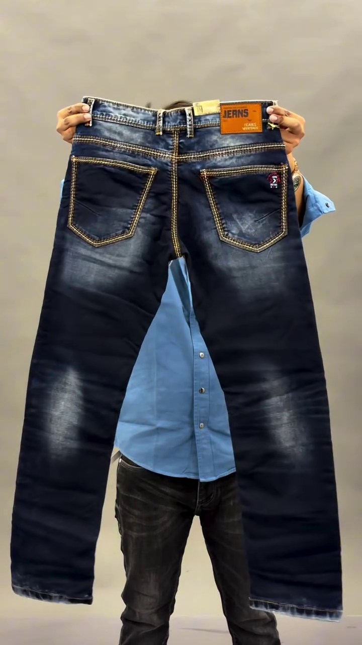Men’s Premium Dark Wash Slim Fit Jeans 👖 | Trendy Stretchable Casual Denim Pants for Men